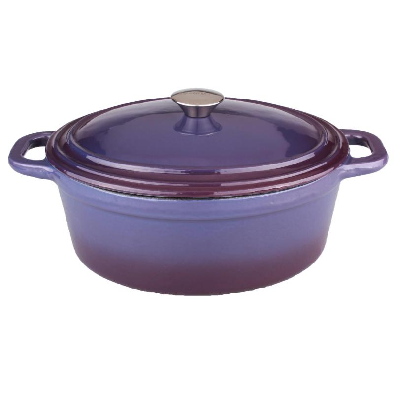 BergHoff® Neo 8Qt Cast Iron Oval Cov Dutch Oven Purple 2 BergHoff® Neo 8Qt Cast Iron Oval Cov Dutch Oven Purple 2