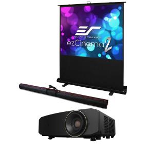 JVC 4K Compact Projector + 107" Manual Floor Screen 2 JVC 4K Compact Projector + 107" Manual Floor Screen 2