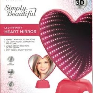 Vivitar® LED Infinity Coral Heart Shaped Vanity Mirror 1 Vivitar® LED Infinity Coral Heart Shaped Vanity Mirror 1