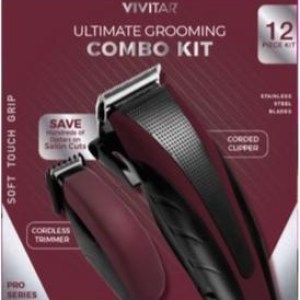 Vivitar® Maroon Ultimate Grooming 12-Pc Combo Kit 1 Vivitar® Maroon Ultimate Grooming 12-Pc Combo Kit 1