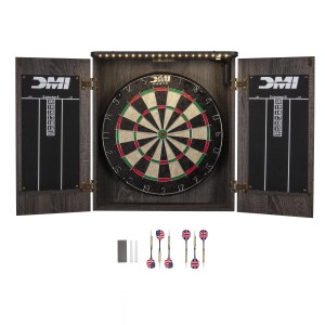Escalade Sports Dmi Sports - Paris Lighted Dartboard Cabinet Set 2 Escalade Sports Dmi Sports - Paris Lighted Dartboard Cabinet Set 2