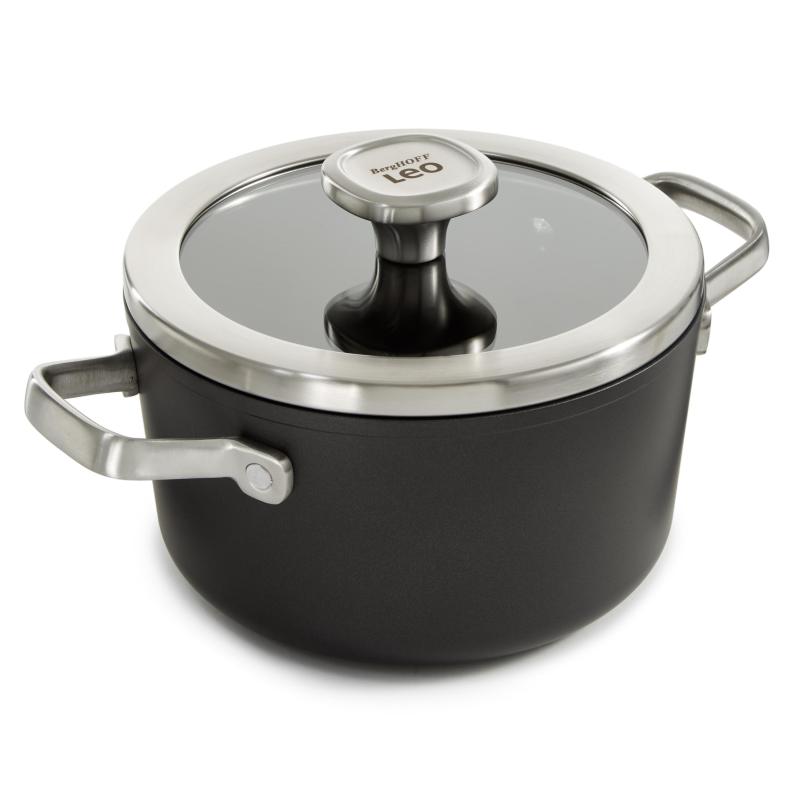 BergHoff Leo Graphite 8" Recycled Aluminum Ceramic Ns 3.3Qt Cov Saucepan 2 BergHoff Leo Graphite 8" Recycled Aluminum Ceramic Ns 3.3Qt Cov Saucepan 2