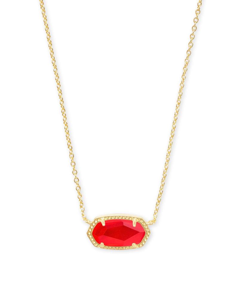 Kendra Scott Elisa Red Short Pendant Necklace 2 Kendra Scott Elisa Red Short Pendant Necklace 2