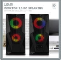 VivitarĀ® QUB Work PC Audio Speaker 2.0 w/Lights 1 VivitarĀ® QUB Work PC Audio Speaker 2.0 w/Lights 1