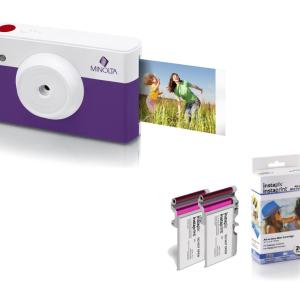 Minolta® Purple & White Instapix™ Instant Camera/Printer 1 Minolta® Purple & White Instapix™ Instant Camera/Printer 1