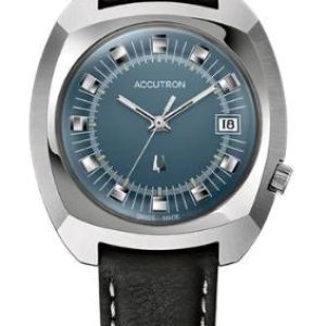 Citizen® Accutron Legacy Collection Automatic Watch w/Teal Dial & Black Leather Strap 2 Citizen® Accutron Legacy Collection Automatic Watch w/Teal Dial & Black Leather Strap 2