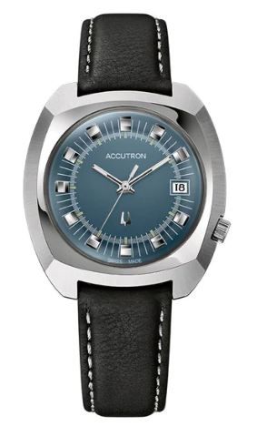 Citizen® Accutron Legacy Collection Automatic Watch w/Teal Dial & Black Leather Strap 2 Citizen® Accutron Legacy Collection Automatic Watch w/Teal Dial & Black Leather Strap 2