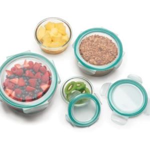OXO Good Grips 8pc SNAP Glass Round Container Set 2 OXO Good Grips 8pc SNAP Glass Round Container Set 2