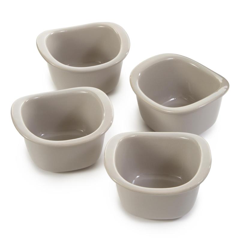 BergHoff Leo Balance Stonware E 4Pc Ramekin Set 3.5", 10Oz., Moonmist 2 BergHoff Leo Balance Stonware E 4Pc Ramekin Set 3.5", 10Oz., Moonmist 2