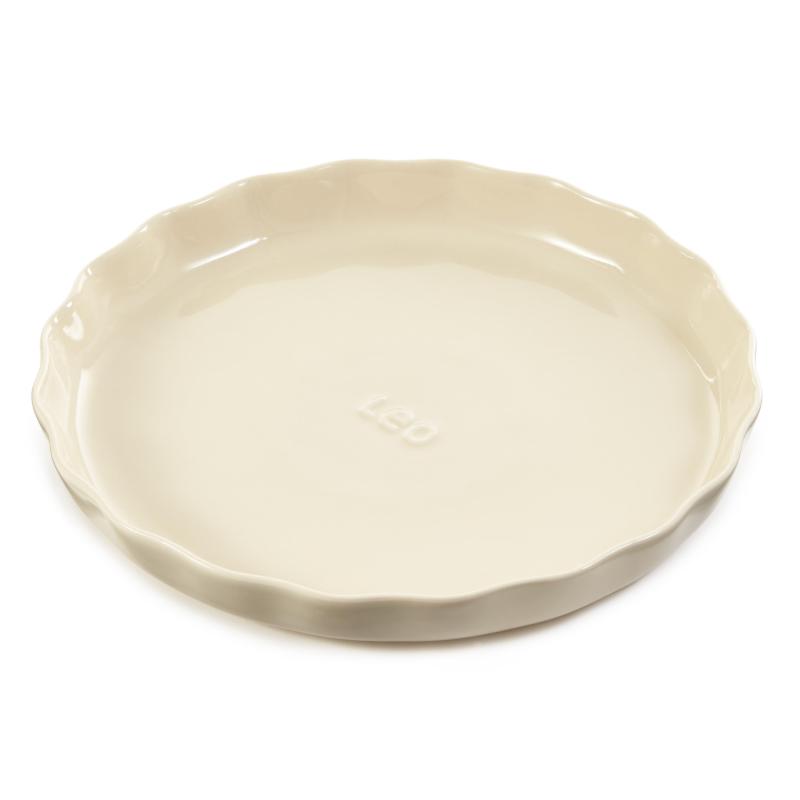 BergHoff Leo Balance Stoneware Rippled Pie Dish 11", 1.59Qt., Moonbeam 2 BergHoff Leo Balance Stoneware Rippled Pie Dish 11", 1.59Qt., Moonbeam 2