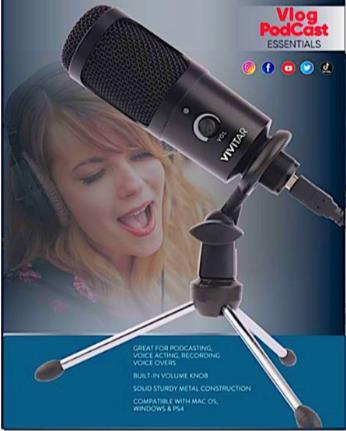 VivitarĀ® Condenser Recording USB Microphone 1 VivitarĀ® Condenser Recording USB Microphone 1