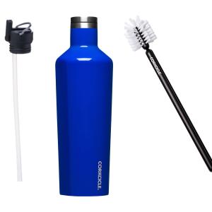 Corkcicle® 25 Oz. Canteen W/Bottle Brush & Canteen Cap W/Straw - Gloss Cobalt 2 Corkcicle® 25 Oz. Canteen W/Bottle Brush & Canteen Cap W/Straw - Gloss Cobalt 2