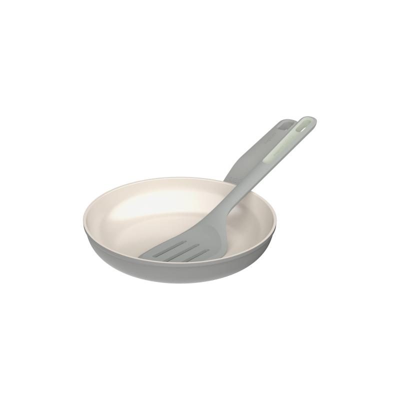 BergHoff Leo Balance 2Pc Ns Ceramic Ckwre Set: 9.5" F/P & 13.75" Nylon Turner, Recycled Alum 2 BergHoff Leo Balance 2Pc Ns Ceramic Ckwre Set: 9.5" F/P & 13.75" Nylon Turner, Recycled Alum 2