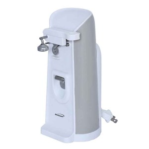 White Can Opener w/Built-In Bottle Opener & Knife Sharpener 1 White Can Opener w/Built-In Bottle Opener & Knife Sharpener 1