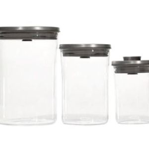 OXO Steel Glass Graduated POP Canister Set (3 Pieces) 2 OXO Steel Glass Graduated POP Canister Set (3 Pieces) 2