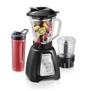 Hamilton Beach Multiblend System With Glass Jar, Food Chopper Attachment And Travel Jar, 950 Watt Pe 2 Hamilton Beach Multiblend System With Glass Jar, Food Chopper Attachment And Travel Jar, 950 Watt Pe 2