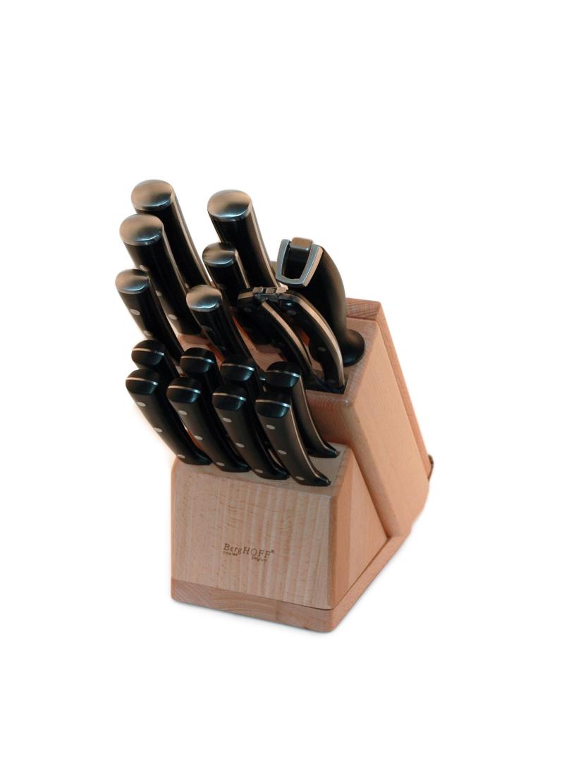 BergHoff Smart Knife 20Pc Forged Cut Set/ Swivel Base, Cut Brd & Herb Cutter/Blk 2 BergHoff Smart Knife 20Pc Forged Cut Set/ Swivel Base, Cut Brd & Herb Cutter/Blk 2