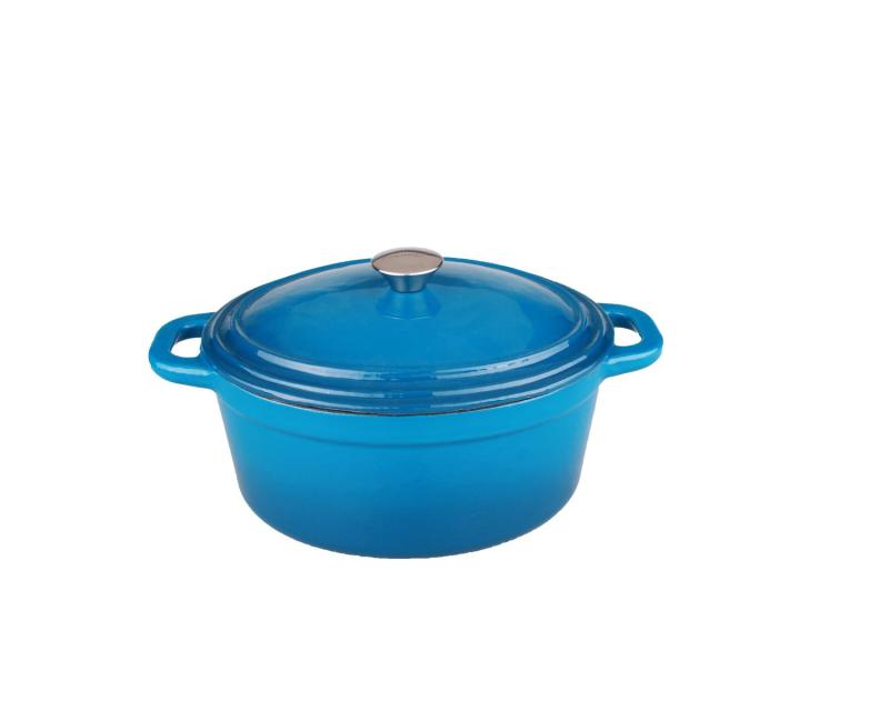 BergHoff® Neo 8Qt Cast Iron Oval Cast Cov Dutch Oven Blue 2 BergHoff® Neo 8Qt Cast Iron Oval Cast Cov Dutch Oven Blue 2