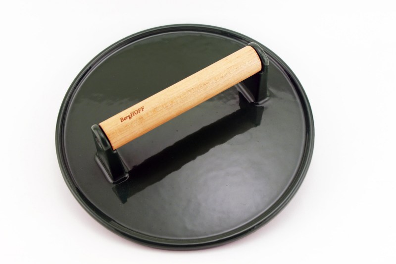 BergHoff Cast Iron Steak Press 9" Green 2 BergHoff Cast Iron Steak Press 9" Green 2