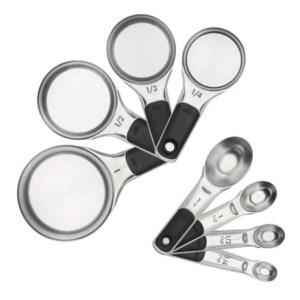 OXO Good Grips Stainless Steel Measuring Cup & Spoon Set 1 OXO Good Grips Stainless Steel Measuring Cup & Spoon Set 1