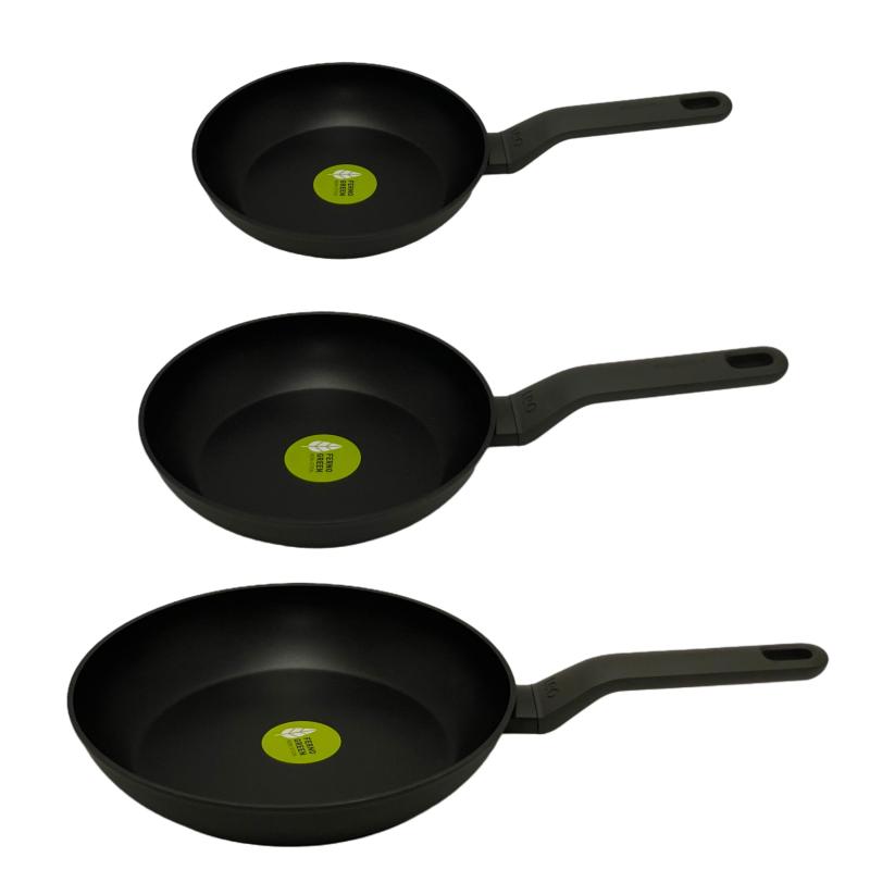 BergHoff Leo 3Pc Ns Fry Pan Set, Dark Grey (8", 10" & 11") 2 BergHoff Leo 3Pc Ns Fry Pan Set, Dark Grey (8", 10" & 11") 2