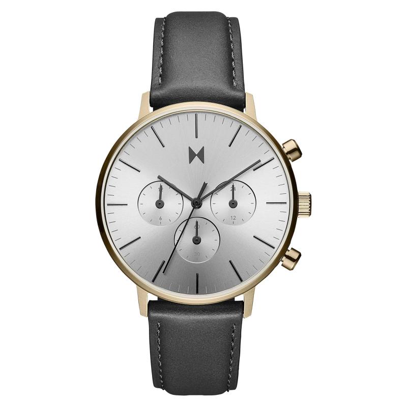 MVMT Mens Legacy Traveler Dual Time Cloudbreak Leather Strap Watch Light Gray Dial 2 MVMT Mens Legacy Traveler Dual Time Cloudbreak Leather Strap Watch Light Gray Dial 2