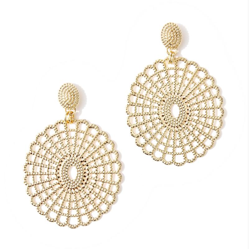 Lilly Pulitzer Lilly Lacy Statement Earrings - Gold 2 Lilly Pulitzer Lilly Lacy Statement Earrings - Gold 2