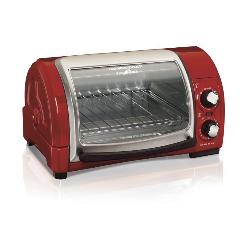 Hamilton Beach® Red Easy Reach Toaster Oven w/Roll-Top Door 2 Hamilton Beach® Red Easy Reach Toaster Oven w/Roll-Top Door 2