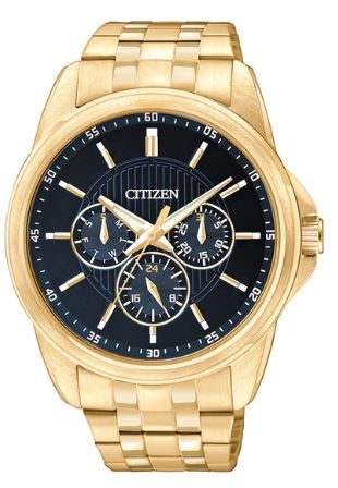 Citizen® Men%27s Quartz Gold-Tone Stainless Steel Bracelet Watch w/Black Dial 1 Citizen® Men%27s Quartz Gold-Tone Stainless Steel Bracelet Watch w/Black Dial 1