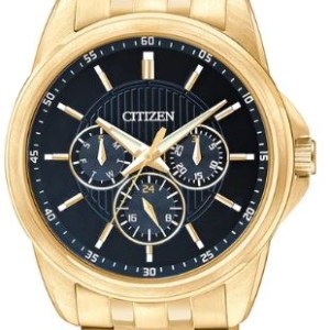 Citizen® Men%27s Quartz Gold-Tone Stainless Steel Bracelet Watch w/Black Dial 1 Citizen® Men%27s Quartz Gold-Tone Stainless Steel Bracelet Watch w/Black Dial 1