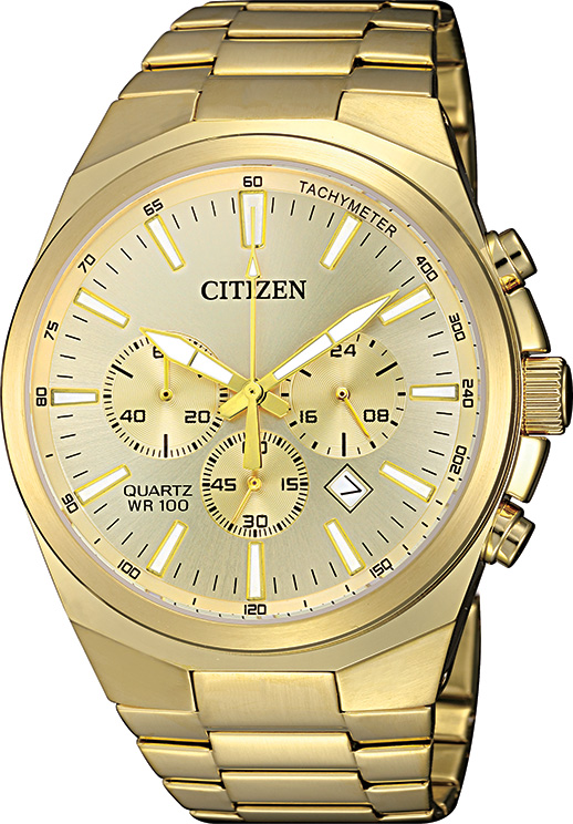 Citizen Watch Men%27s Quartz Chronograph Watch, Gold-Tone Stainless Steel w/Champagne Dial 2 Citizen Watch Men%27s Quartz Chronograph Watch, Gold-Tone Stainless Steel w/Champagne Dial 2
