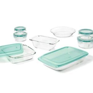 OXO Good Grips 14pc Glass Bake Serve & Store Set 2 OXO Good Grips 14pc Glass Bake Serve & Store Set 2