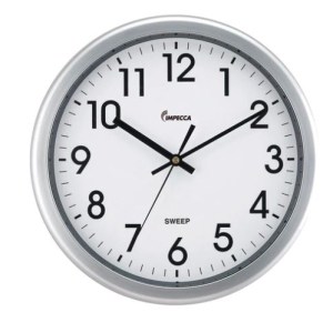 Impecca 12 Inch Quiet Movement Wall Clock Silver 1 Impecca 12 Inch Quiet Movement Wall Clock Silver 1