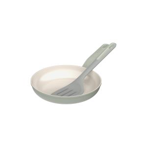BergHoff Leo Balance 2Pc Ns Ceramic Ckwre Set: 9.5" F/P & 13.75" Nylon Turner, Recycled Alum, Sage 2 BergHoff Leo Balance 2Pc Ns Ceramic Ckwre Set: 9.5" F/P & 13.75" Nylon Turner, Recycled Alum, Sage 2