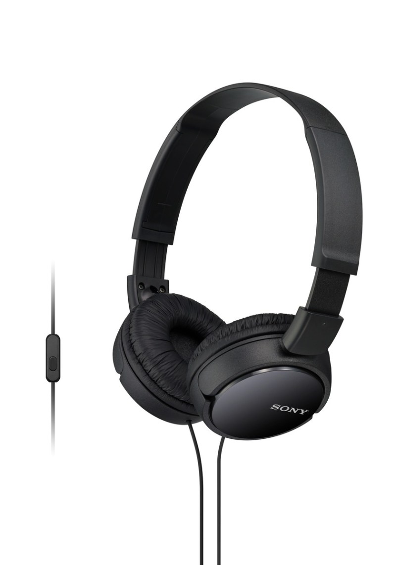Sony ZX Series Black Wired Headphones w/Mic 1 Sony ZX Series Black Wired Headphones w/Mic 1