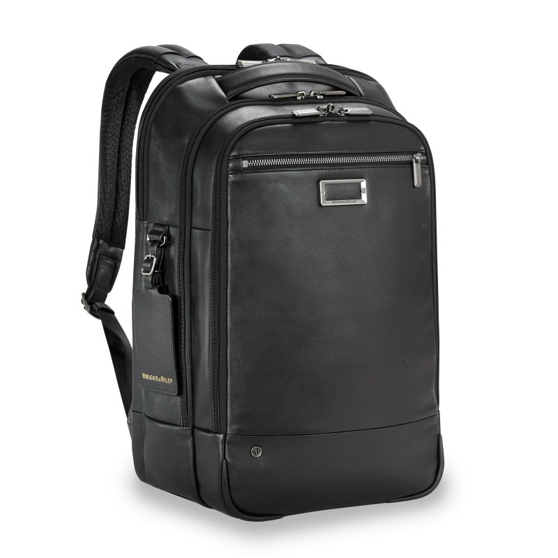 Briggs & Riley™ @Work Leather Medium Backpack (Black) 1 Briggs & Riley™ @Work Leather Medium Backpack (Black) 1