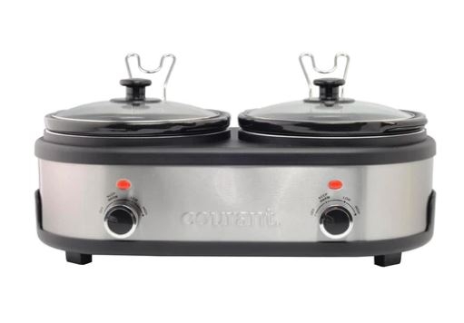 Courant 2.5 QT Double Slow Cooker - Stainless S 1 Courant 2.5 QT Double Slow Cooker - Stainless S 1