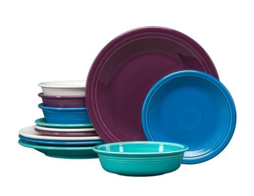Fiesta Service Classic Coastal Plates & Bowls (12 Pieces) 2 Fiesta Service Classic Coastal Plates & Bowls (12 Pieces) 2