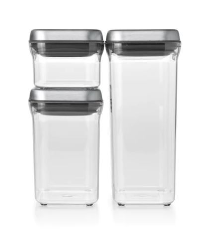 OXO Steel POP Container Set w/ Stainless Steel Lids (3 Pieces) 2 OXO Steel POP Container Set w/ Stainless Steel Lids (3 Pieces) 2