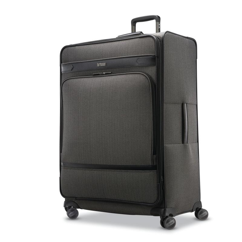 Hartmann Herringbone Deluxe Extended Journey Expandable Spinner Luggage - Black Herringbone 2 Hartmann Herringbone Deluxe Extended Journey Expandable Spinner Luggage - Black Herringbone 2