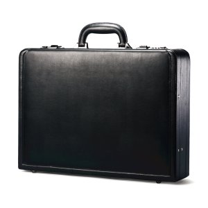 Samsonite® Leather Attache Business Case - Black 2 Samsonite® Leather Attache Business Case - Black 2