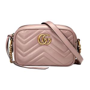 Gucci Dusty Pink Mini Marmont Chain Shoulder Bag 2 Gucci Dusty Pink Mini Marmont Chain Shoulder Bag 2