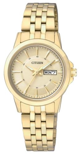 CitizenĀ® Ladies%27 Quartz Gold-Tone Case & Bracelet Watch w/Champagne Dial 1 CitizenĀ® Ladies%27 Quartz Gold-Tone Case & Bracelet Watch w/Champagne Dial 1