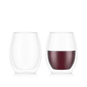Bodum 2Pc Skal Double Wall Red Wine Glasses 2 Bodum 2Pc Skal Double Wall Red Wine Glasses 2