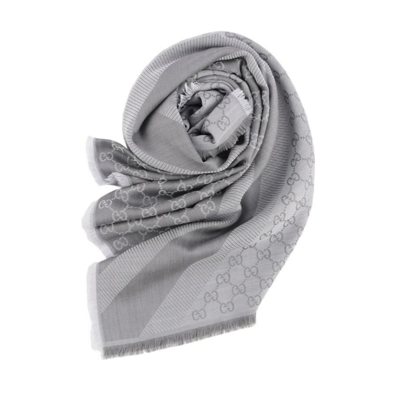 Gucci Gg Jacquard Silk Wool Shawl 2 Gucci Gg Jacquard Silk Wool Shawl 2