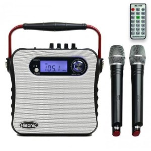 Hisonic® UHF Dual Channel Wireless White PA System w/Bluetooth® 1 Hisonic® UHF Dual Channel Wireless White PA System w/Bluetooth® 1