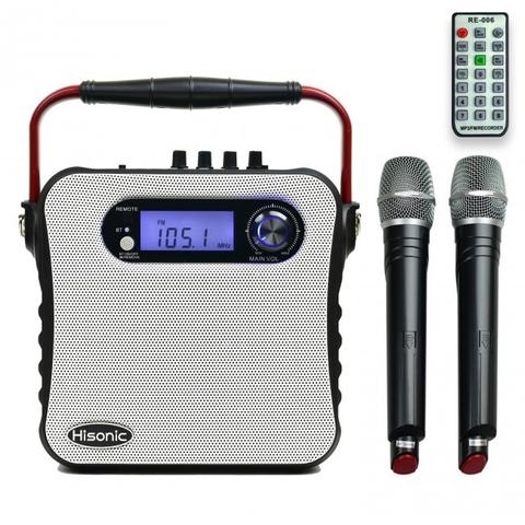Hisonic® UHF Dual Channel Wireless White PA System w/Bluetooth® 1 Hisonic® UHF Dual Channel Wireless White PA System w/Bluetooth® 1