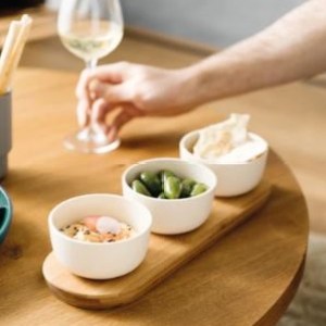 BergHoff® Leo 6 Piece Covered Bowl Set w/Bamboo Tray 1 BergHoff® Leo 6 Piece Covered Bowl Set w/Bamboo Tray 1