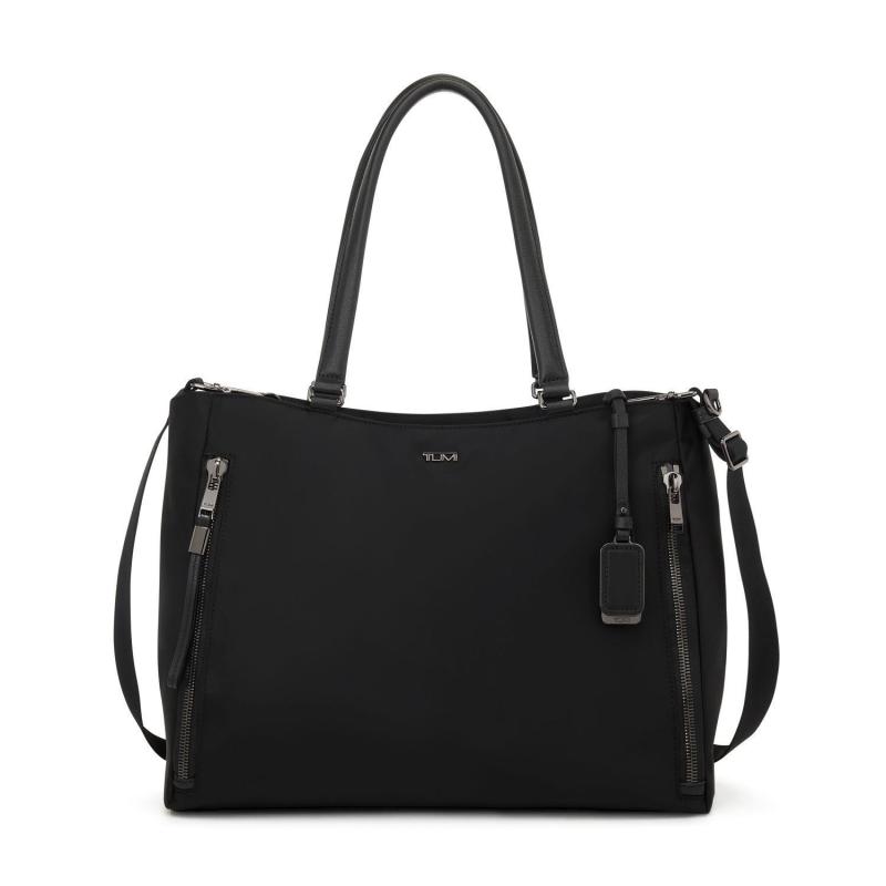 Tumi Voyageur Valetta Large Tote- Black/Gunmetal 2 Tumi Voyageur Valetta Large Tote- Black/Gunmetal 2