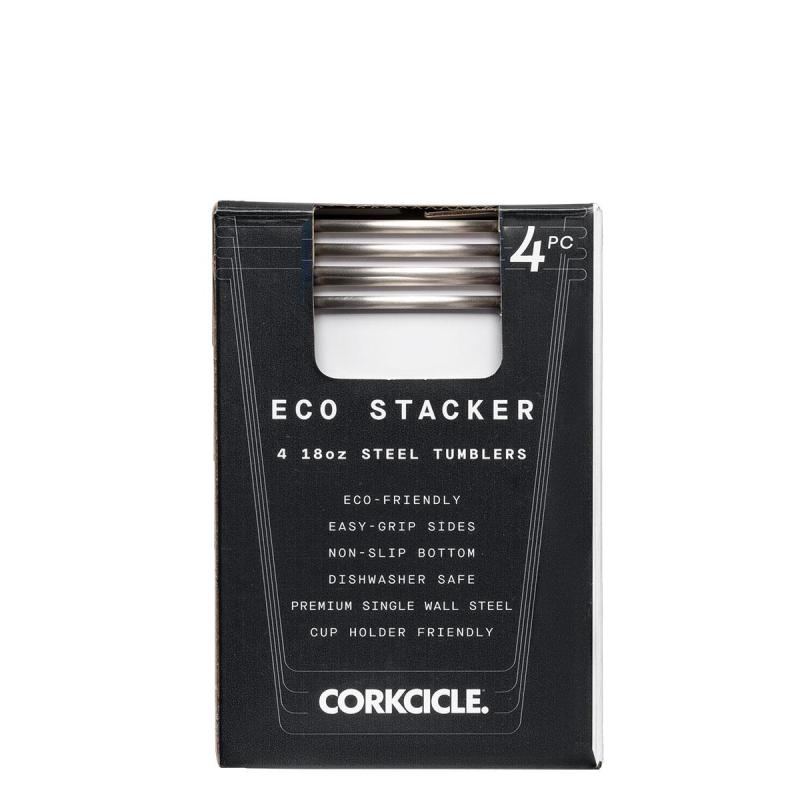 Corkcicle® 18Oz Eco Stacker 4-Pack - Gloss White 2 Corkcicle® 18Oz Eco Stacker 4-Pack - Gloss White 2